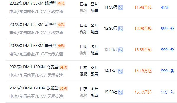 比亞迪驅逐艦05價格及圖片 比亞迪驅逐艦05價格11.98萬元