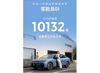 4.77米的純電轎車只賣8.98萬！零跑B01上市72小時鎖單破萬臺 封面圖
