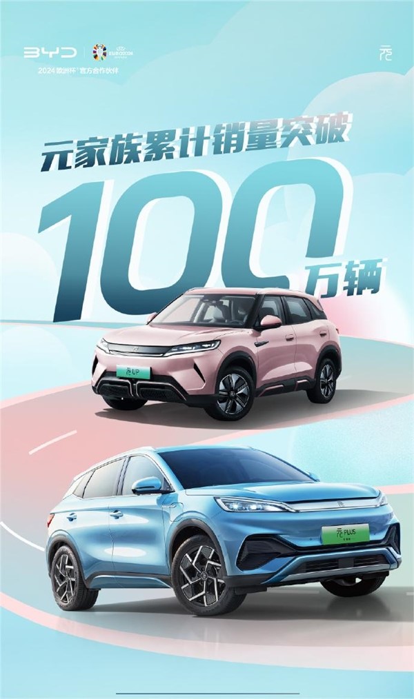 國產(chǎn)A級純電銷量擔(dān)當(dāng)！比亞迪元家族累銷突破100萬臺